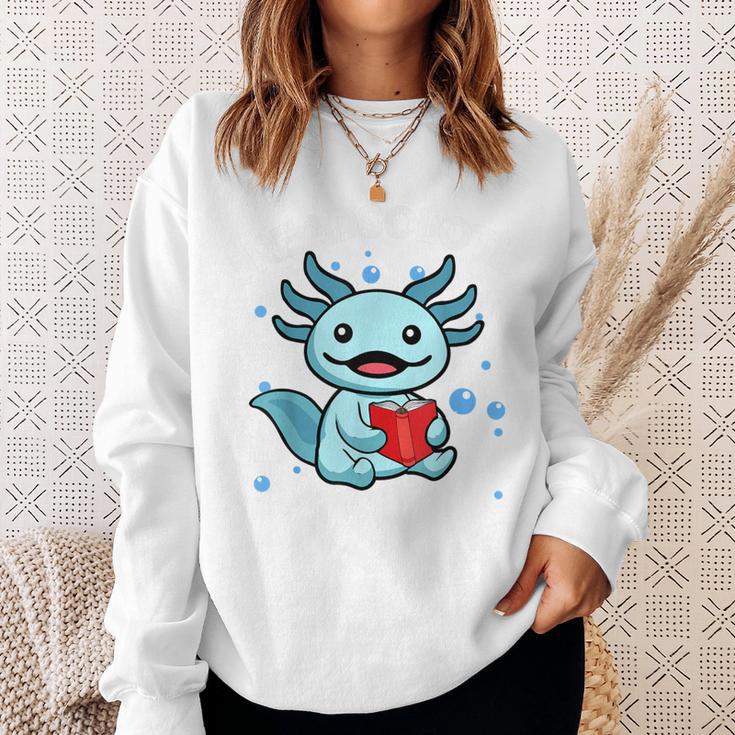 Readsolotl Amphibian Read Book Herpetologist Cute Axolotl Sweatshirt Gifts for Her