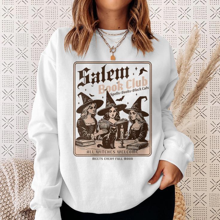 Salem Book Club Bookish Halloween Retro Salem Witch Book Sweatshirt Gifts for Her