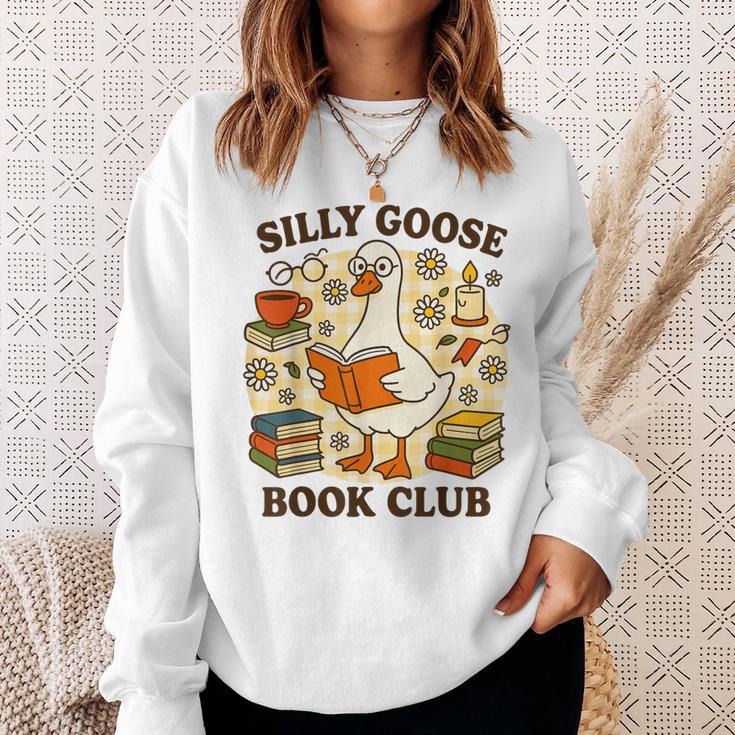 Silly Goose Book Club Cozy Reading Humor Sweatshirt Gifts for Her Silly Goose Book Club Cozy Reading Humor Sweatshirt Gifts for Her