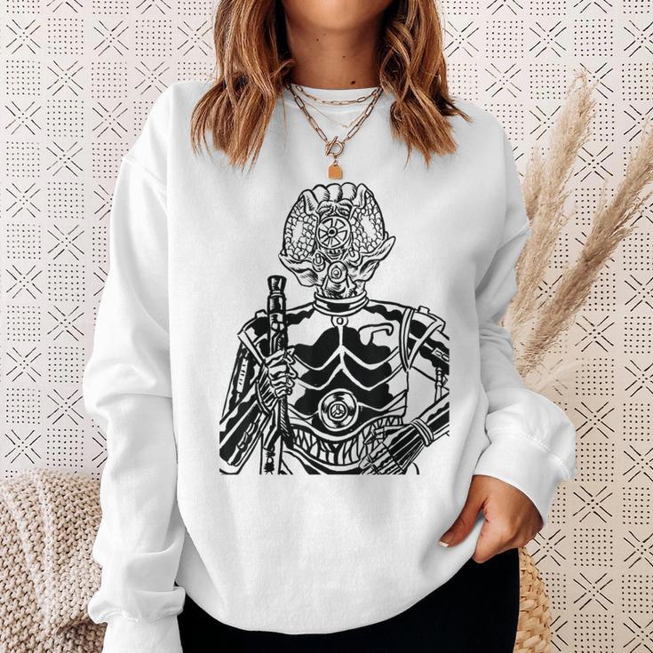 Star Wars 4-LOM Bounty Hunter Droid Comic Book Sketch Sweatshirt Gifts for Her Star Wars 4-LOM Bounty Hunter Droid Comic Book Sketch Sweatshirt Gifts for Her