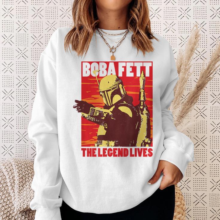 Star Wars The Book Of Boba Fett The Legend Lives Poster V-2 Sweatshirt Gifts for Her