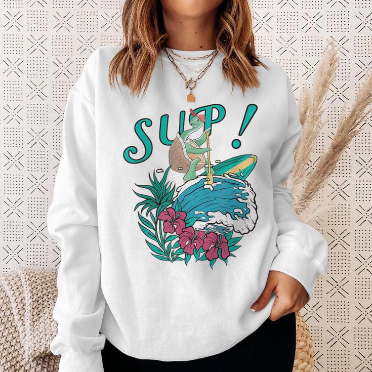 Sup サーフィン スタンドアップ パドル タートル パドリング サブボードup スウェットシャツ 彼女への贈り物