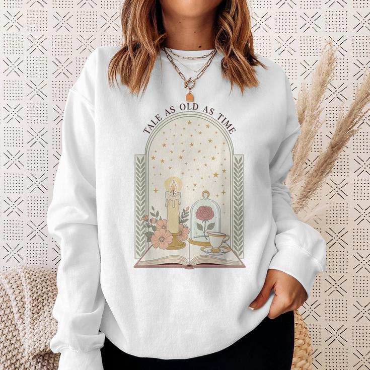 Tale As Old As Time Rose Candle And Book Sweatshirt Gifts for Her