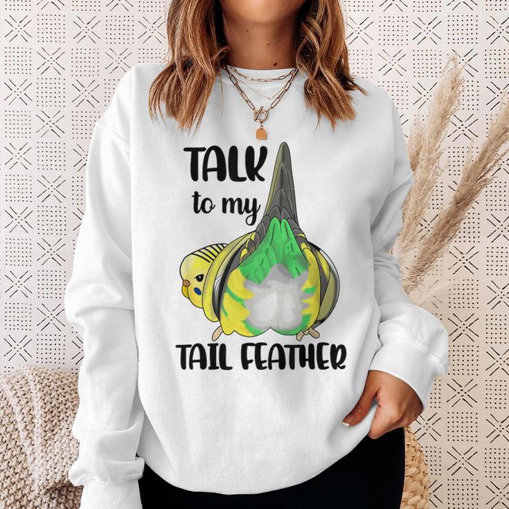 Talk To My Tail 羽 ファニー セキセイバト セキセイインコ スウェットシャツ 彼女への贈り物