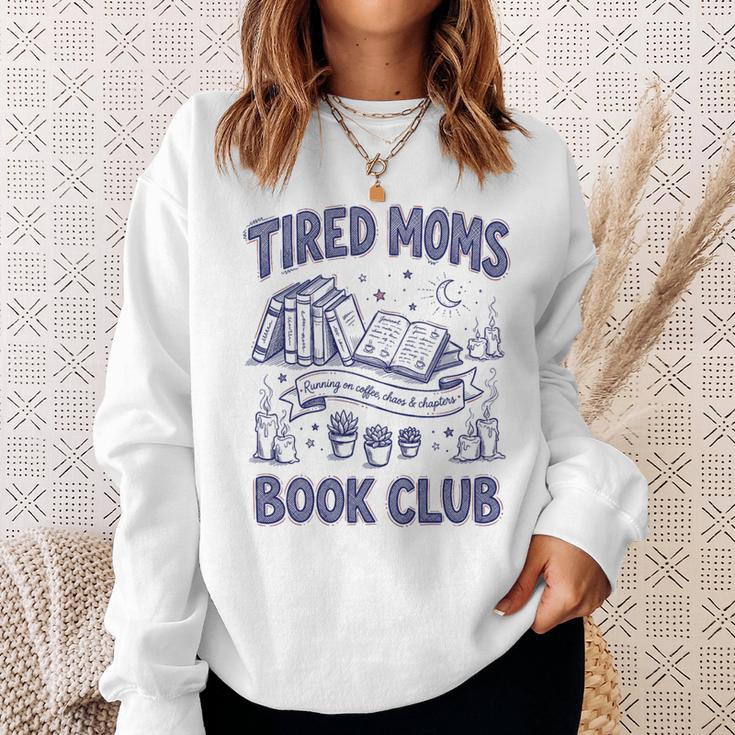 Tired Moms Book Club Coffee Chaos And Chapters Reader Premium Tri-Blend Sweatshirt Gifts for Her