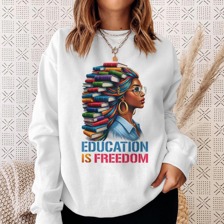 History Education Is Freedom Books Black History Sweatshirt Gifts for Her History Education Is Freedom Books Black History Sweatshirt Gifts for Her