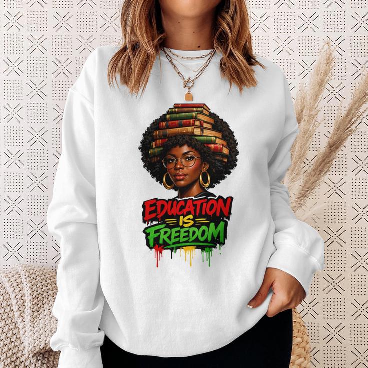 History Education Is Freedom Books Teacher Women Girls Sweatshirt Gifts for Her History Education Is Freedom Books Teacher Women Girls Sweatshirt Gifts for Her