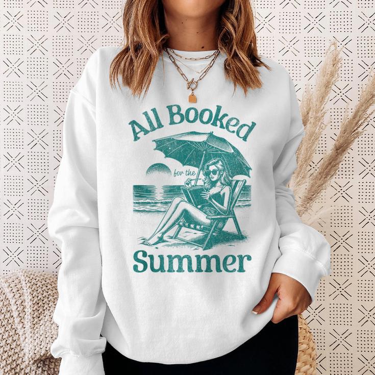 Vintage All Booked For The Summer Book Girl Summer Coquette Sweatshirt Gifts for Her