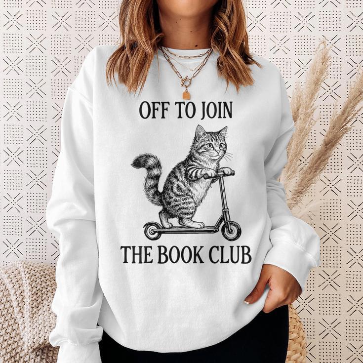 Women's Off To Join The Book Club Reading Bookworm Sweatshirt Gifts for Her
