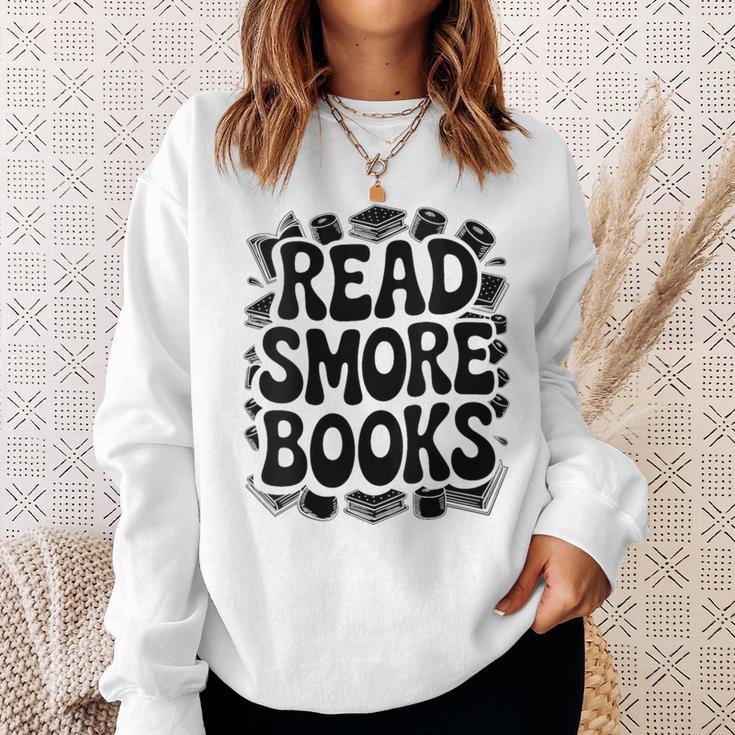 Women's Read Smore Books Camping Reading Sweatshirt Gifts for Her