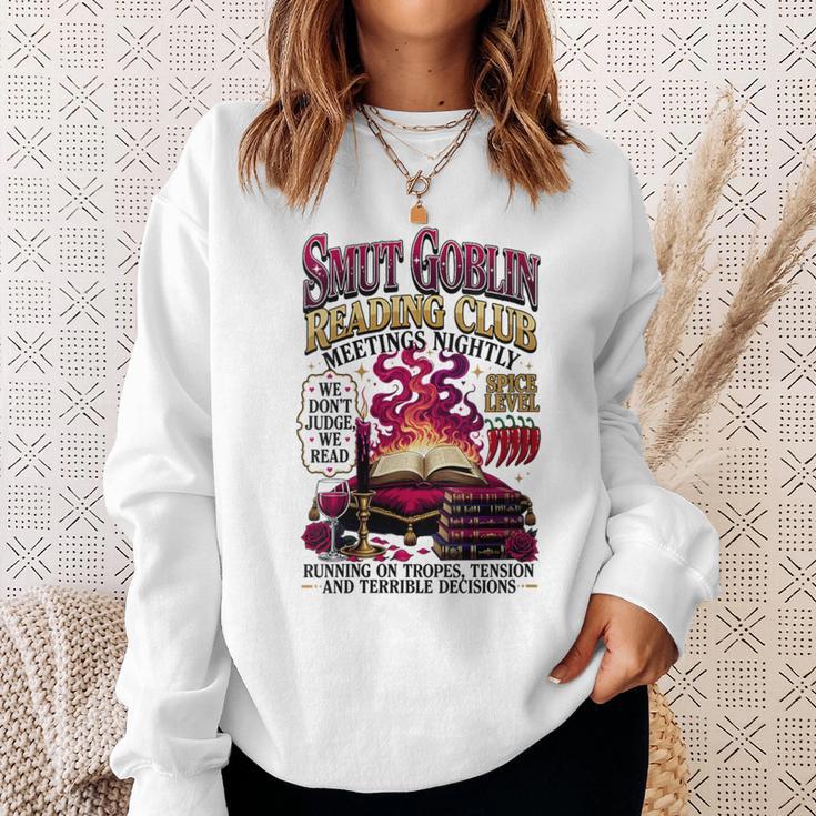 Women's Smut Goblin Reading Club Vintage Bookish Book Lover Sweatshirt Gifts for Her