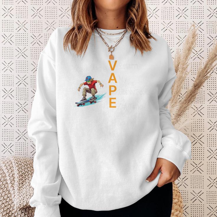 Yes I Vape V Return A My P Library Books E On Time Premium Sweatshirt Gifts for Her