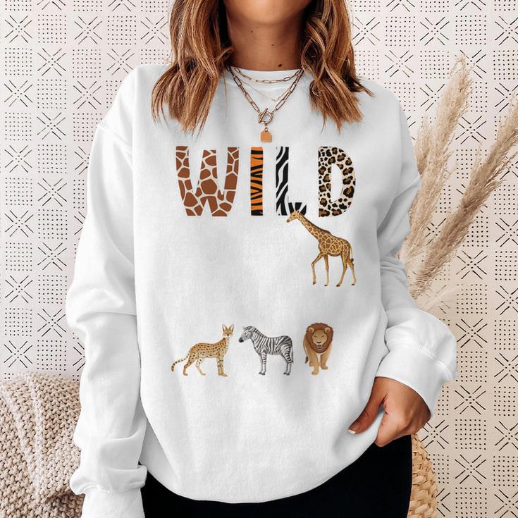 Zoo Animals Wild About Reading Books Reader Lover Librarian Premium Tri-Blend Sweatshirt Gifts for Her