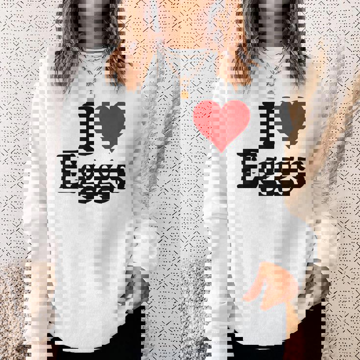 アイラブエッグアイハートエッグ スウェットシャツ 彼女への贈り物