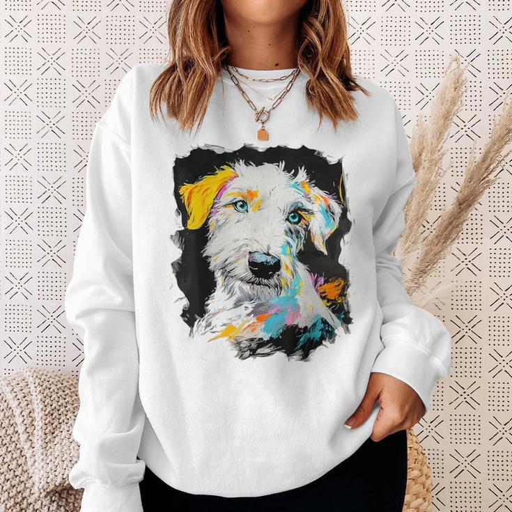 アイリッシュウルフハウンド 犬 モチーフ ペット 青い目 アイリッシュウルフハウンド スウェットシャツ 彼女への贈り物