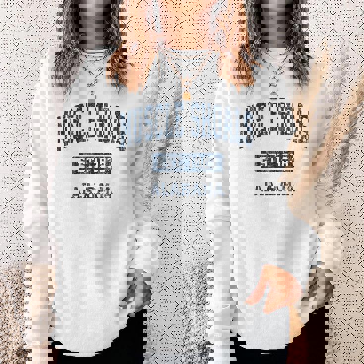 アラバマ州マッスルショールズアラバマ州ヴィンテージスポーツエスタブリッシュドネイビーデス スウェットシャツ 彼女への贈り物