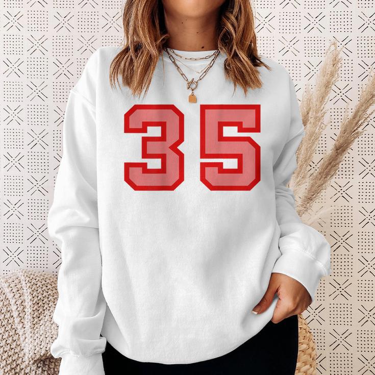 クールなレトロなレタリングジャージバックナンバー35 Thirtyfive スウェットシャツ 彼女への贈り物