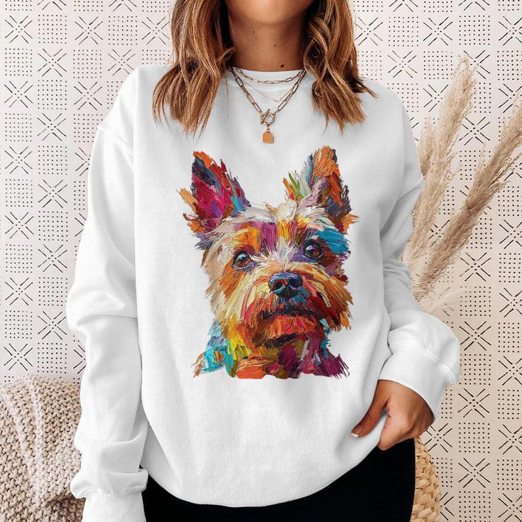 ケアンテリア 犬 モチーフ ペット イラスト ケアンテリア スウェットシャツ 彼女への贈り物