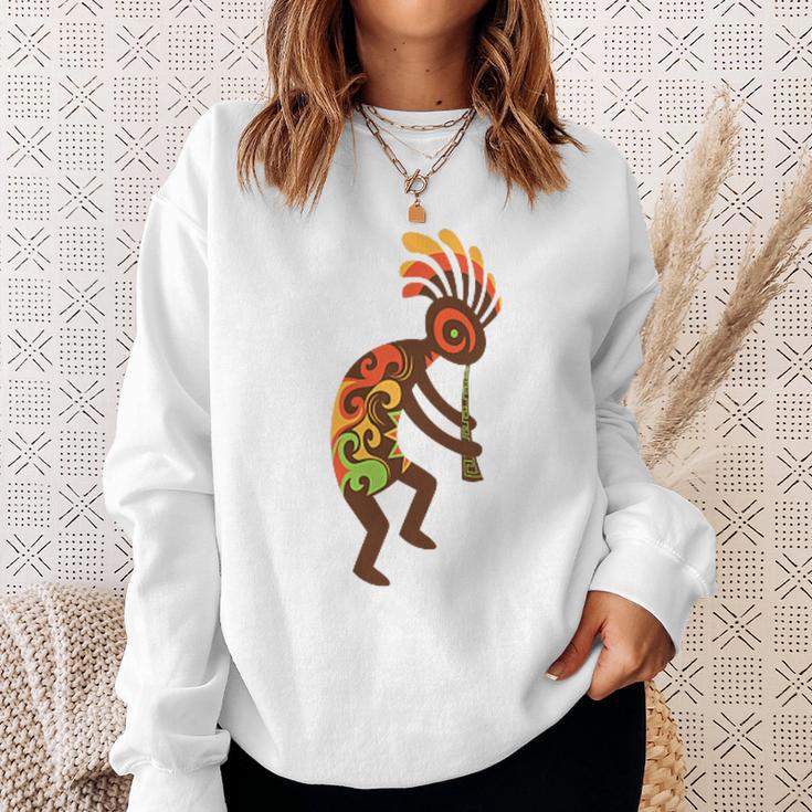 ココペリネイティブアメリカンtシャツ スモールプリント スウェットシャツ 彼女への贈り物