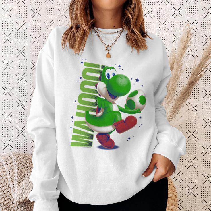 ザ・スーパーマリオギャラクシー・ムービー Action Yoshi 長袖tシャツ スウェットシャツ 彼女への贈り物