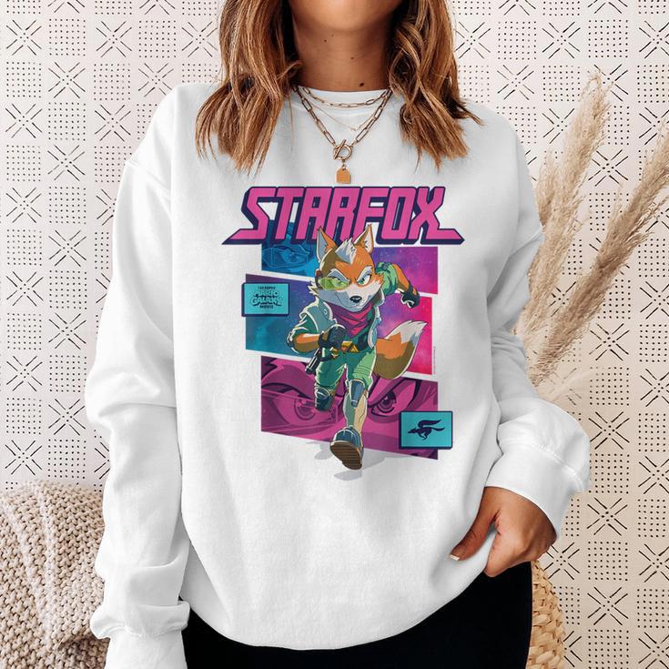 ザ・スーパーマリオギャラクシー・ムービーtarfox Fox Mccloud Action スウェットシャツ 彼女への贈り物