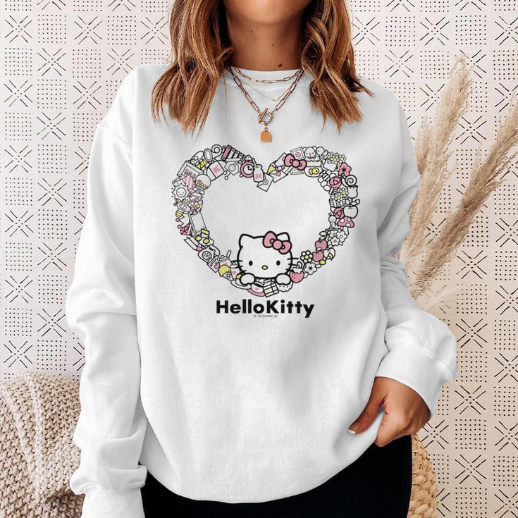 ハローキティ Usデザイン ハート 長袖tシャツ スウェットシャツ 彼女への贈り物