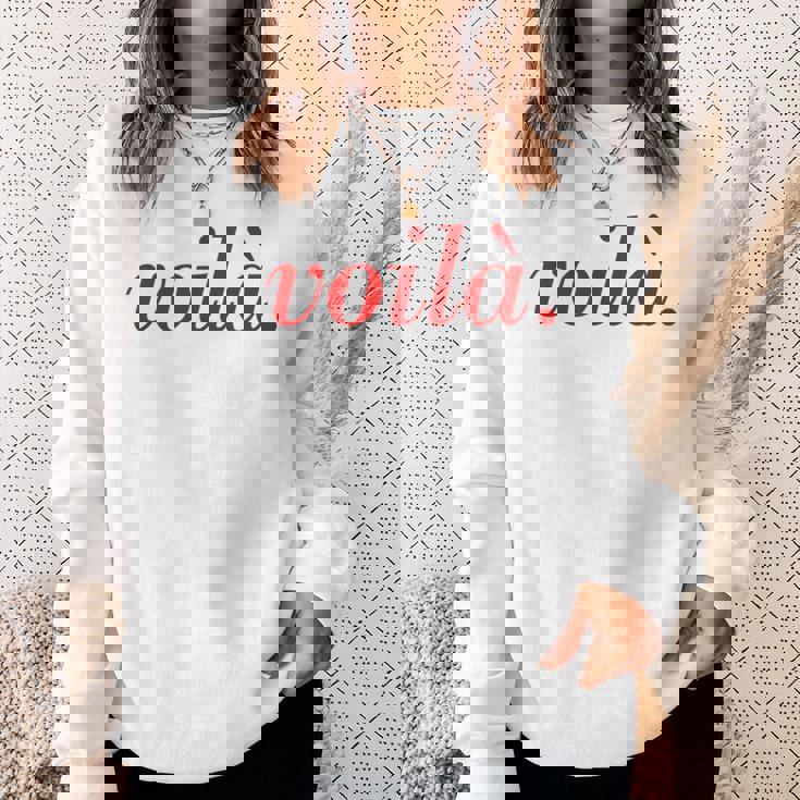 フランス語のことわざoila Paris 休暇 フランス語の引用 スウェットシャツ 彼女への贈り物