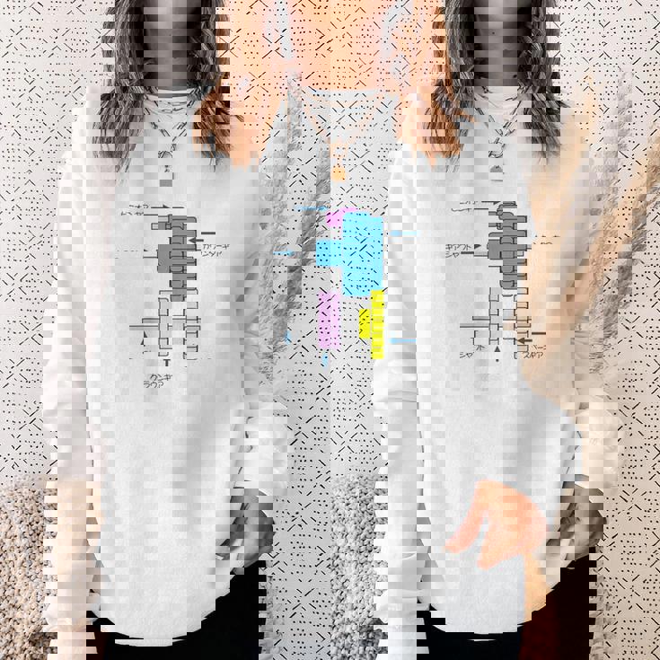 ミニ四駆 ギアイラストプリント スウェットシャツ 彼女への贈り物