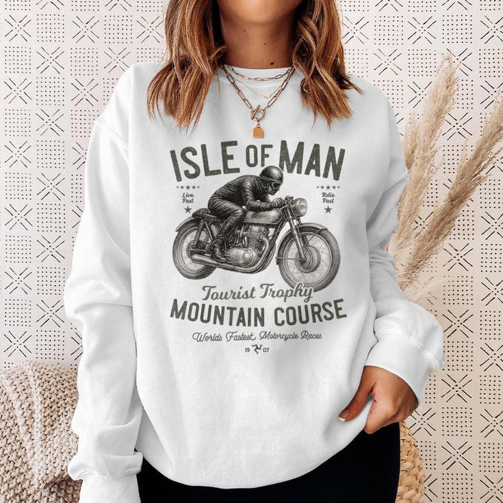 レトロ マン島 Tt レース ヴィンテージ レーシング バイクレース スウェットシャツ 彼女への贈り物