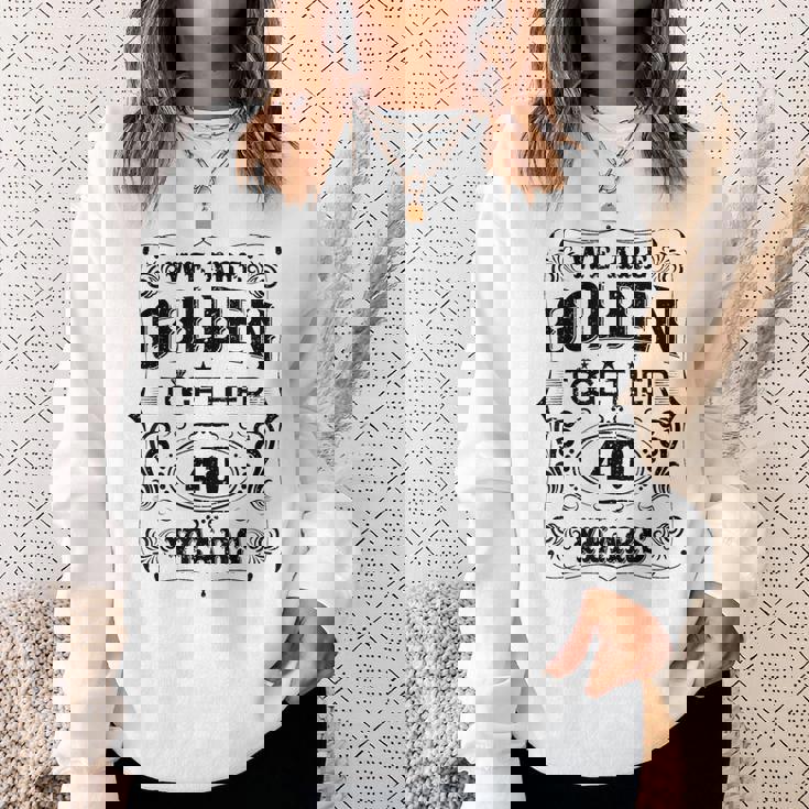 私たちは一緒にゴールデンです 40周年結婚40周年 スウェットシャツ 彼女への贈り物