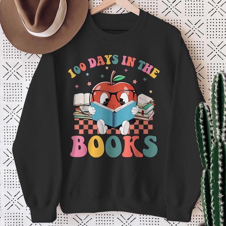 100 Days In The Books Reading Lover 100th Day Of School Sweatshirt Gifts for Old Women