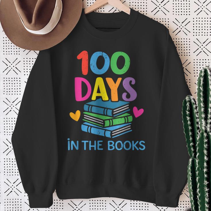 100 Days In The Books School Celebration Sweatshirt Gifts for Old Women