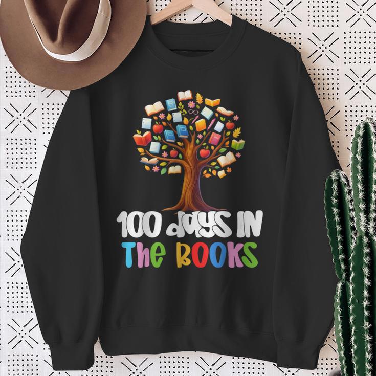 100 Days In The Books Tree Of Knowledge 100th Day Of School Sweatshirt Gifts for Old Women
