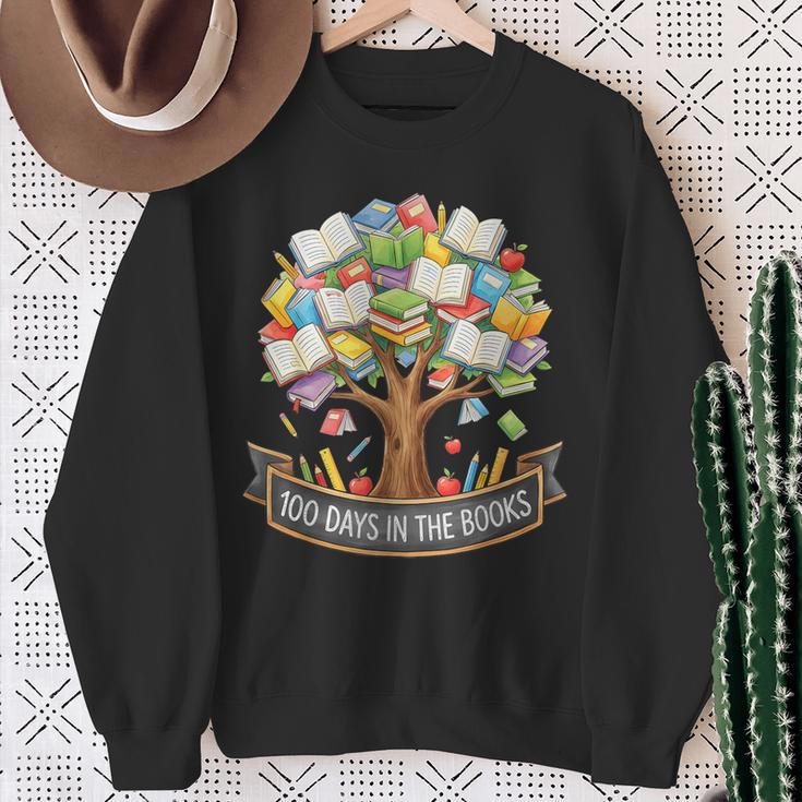 100 Days Of School In The Books Librarian Reading Teacher Sweatshirt Gifts for Old Women