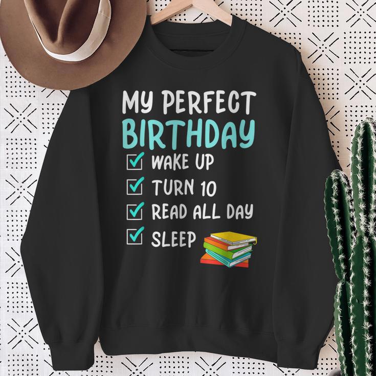 10th Perfect Birthday Reading 10 Years Old Book Lover Sweatshirt Gifts for Old Women 10th Perfect Birthday Reading 10 Years Old Book Lover Sweatshirt Gifts for Old Women