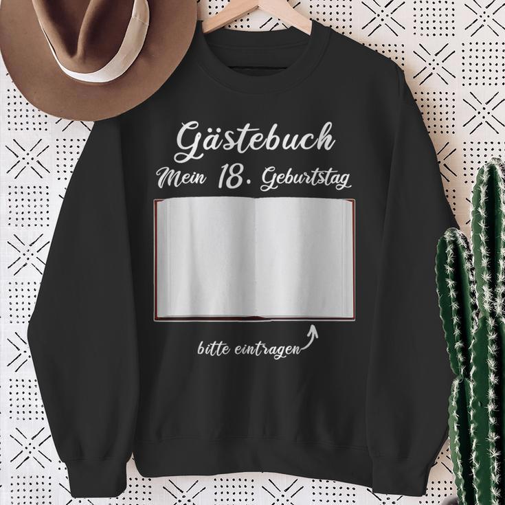 18th Birthday Guestbook Record Hie Party Sweatshirt Gifts for Old Women