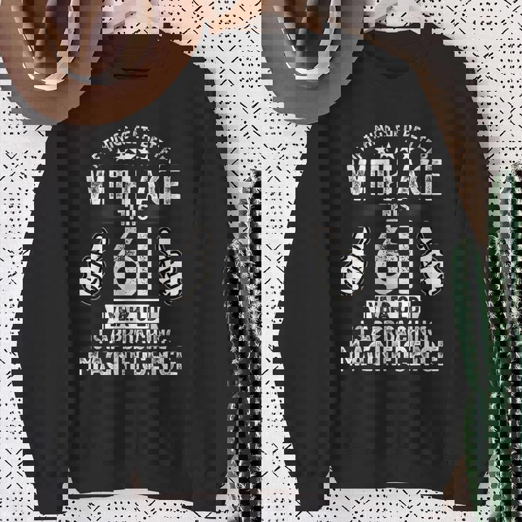 1962年生まれの男性の61歳の誕生日 スウェットシャツ 年配の女性への贈り物