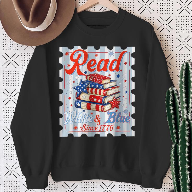 4th Of July Patriotic Read Blue Books Men Women Kid Sweatshirt Gifts for Old Women