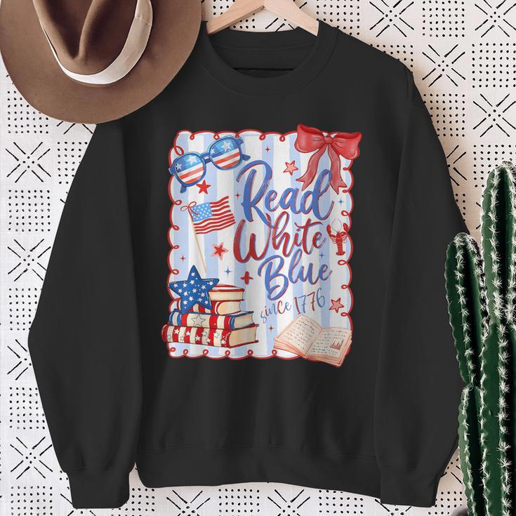 4th Of July Read Blue Patriotic Book Lovers Girl Women Sweatshirt Gifts for Old Women 4th Of July Read Blue Patriotic Book Lovers Girl Women Sweatshirt Gifts for Old Women