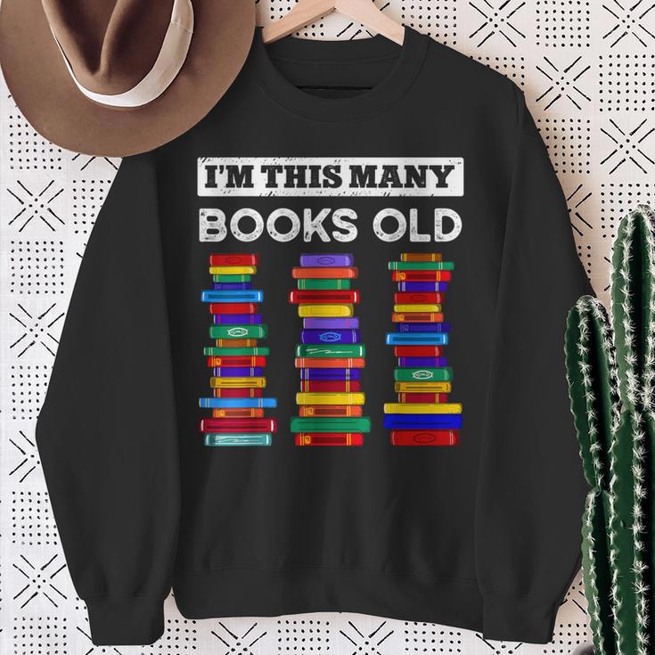 50th Birthday I'm This Many Books Old 50 Years Old Bookworm Sweatshirt Gifts for Old Women 50th Birthday I'm This Many Books Old 50 Years Old Bookworm Sweatshirt Gifts for Old Women