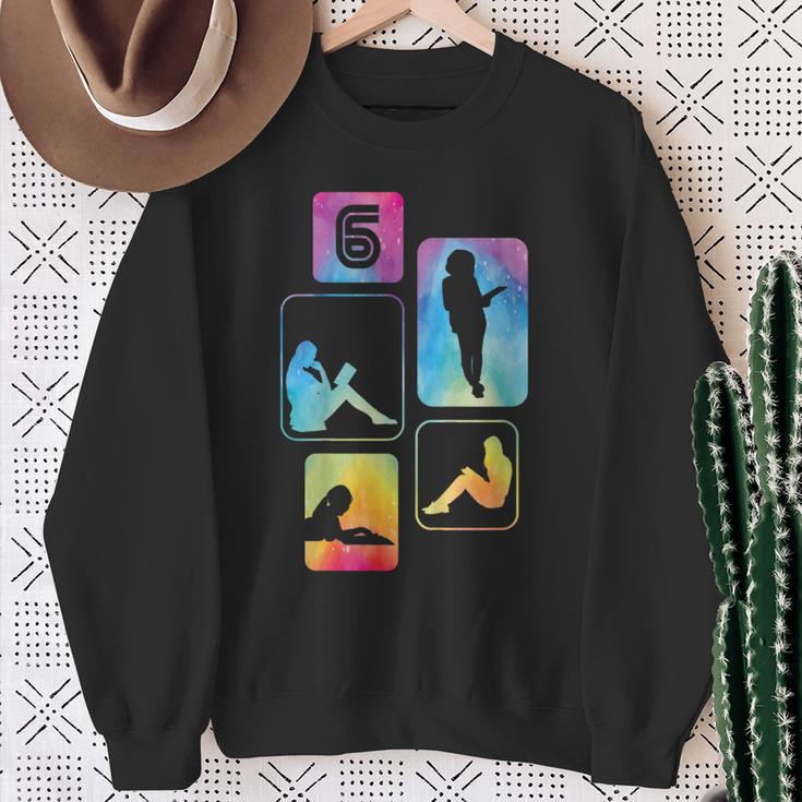 6th Birthday Book Reading Bookworm Book Lover Girls Sweatshirt Gifts for Old Women