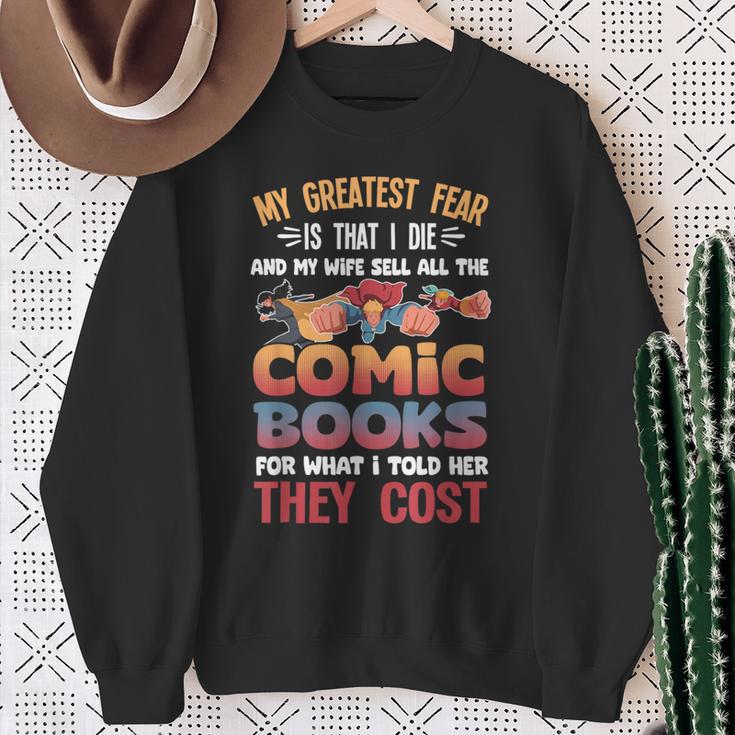 Action Figure Collector Comic Books Sweatshirt Gifts for Old Women Action Figure Collector Comic Books Sweatshirt Gifts for Old Women