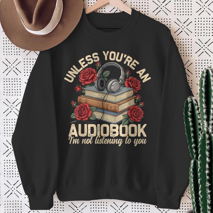 Audiobook For Book & Reading Lover Women Sweatshirt Gifts for Old Women
