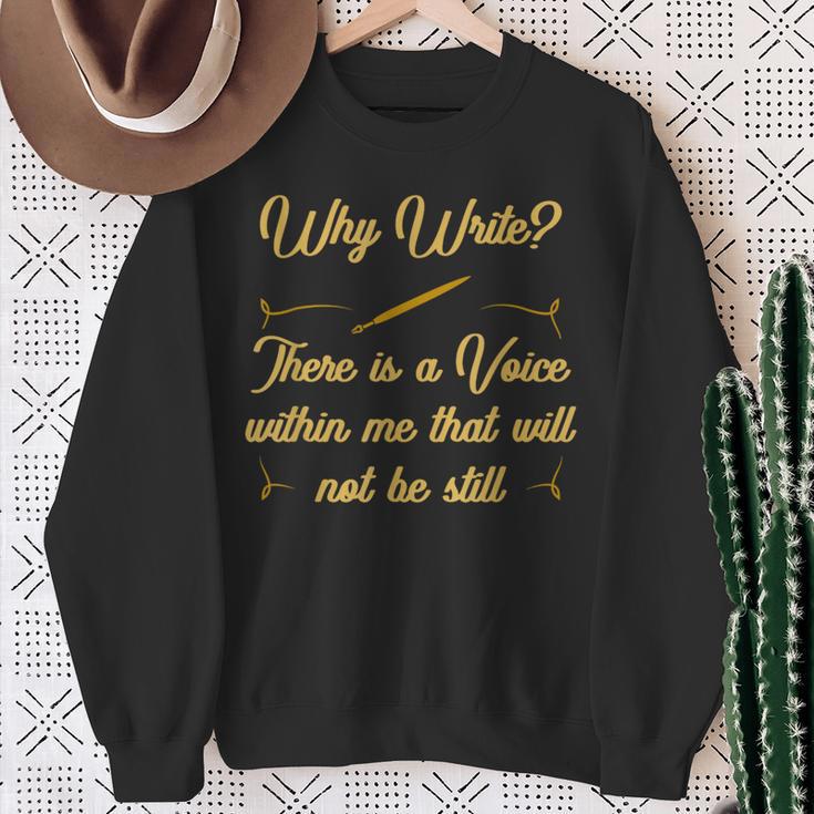Author Writer Book Publisher Story Writing Why Write Sweatshirt Gifts for Old Women