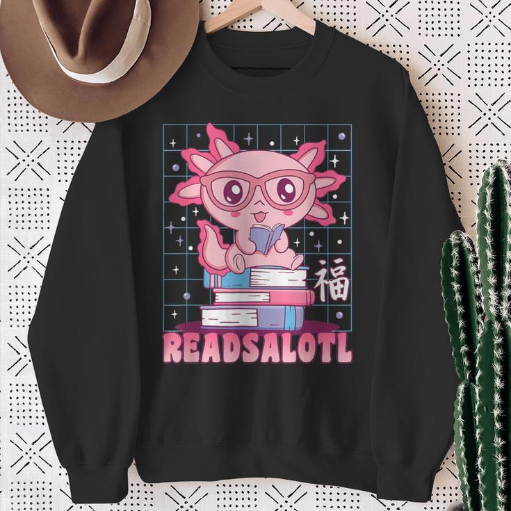 Axolotl Books Readsalotl Reading Bookworm Boys Girls Kids Sweatshirt Gifts for Old Women