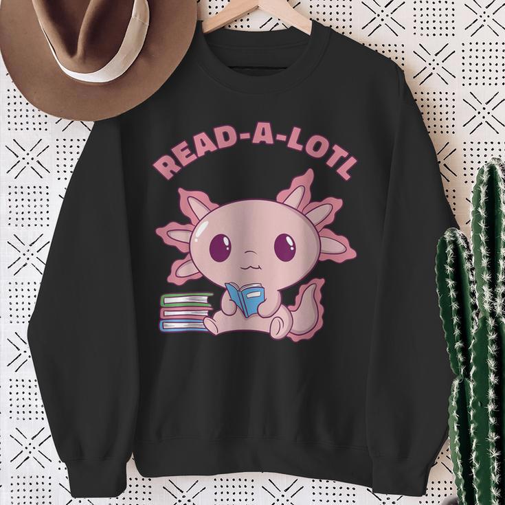Axolotl Read A Lotl Book Lover Reading Books Cute Sweatshirt Gifts for Old Women Axolotl Read A Lotl Book Lover Reading Books Cute Sweatshirt Gifts for Old Women