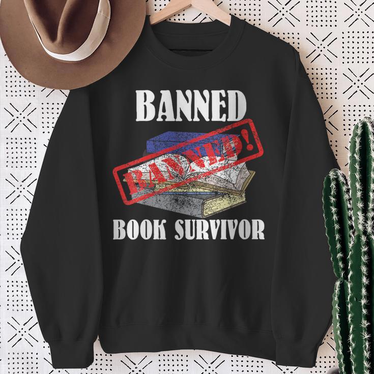 BANNED BOOKS Sweatshirt Gifts for Old Women