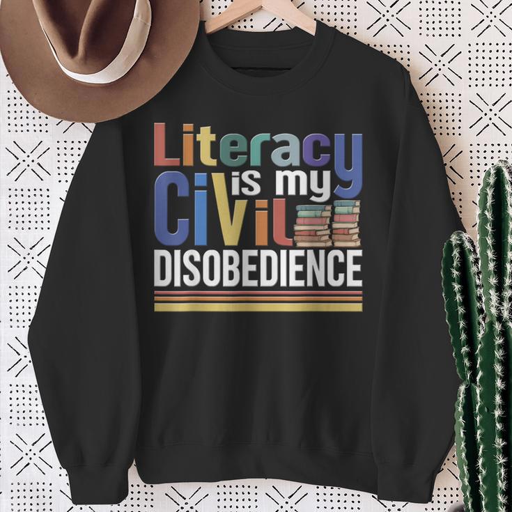 Banned Books Week Read Reading Book Lover Librarian Sweatshirt Gifts for Old Women
