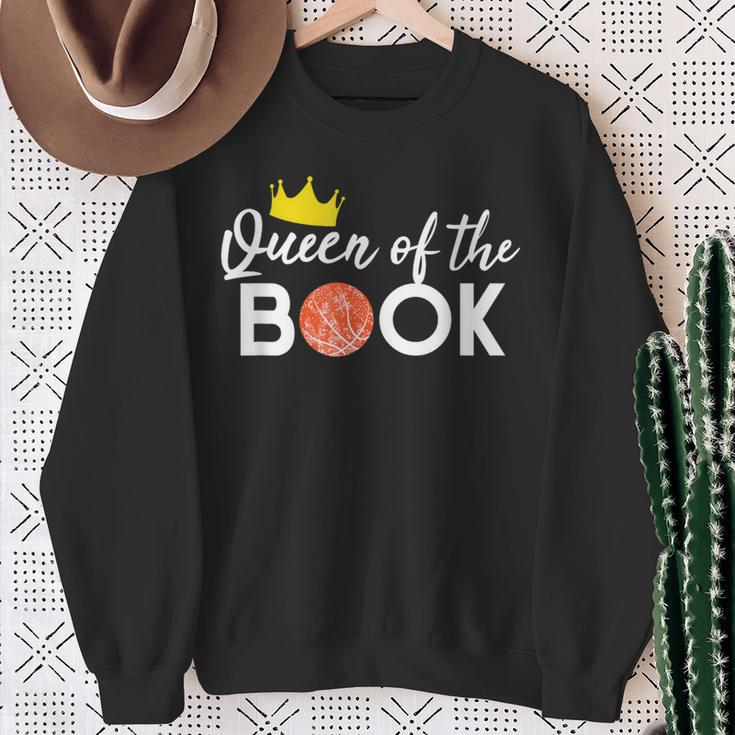 Basketball Scorebook Keeper Tshirt Scoring Queen Of The Book Sweatshirt Gifts for Old Women