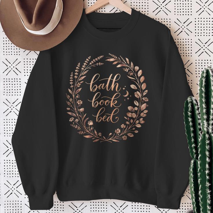 Bath Book Bed Book Lover Self-Care For Women Sweatshirt Gifts for Old Women